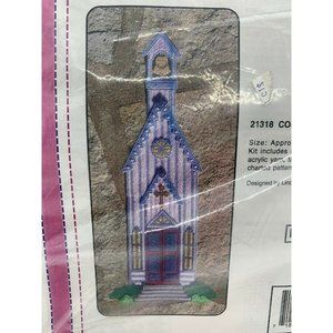 Vtg Temptations Plastic Canvas Kit “Country Church” NOS 2000 J&L Craft 21318